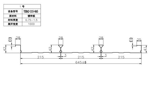 YXB42-215-645閉口樓承板